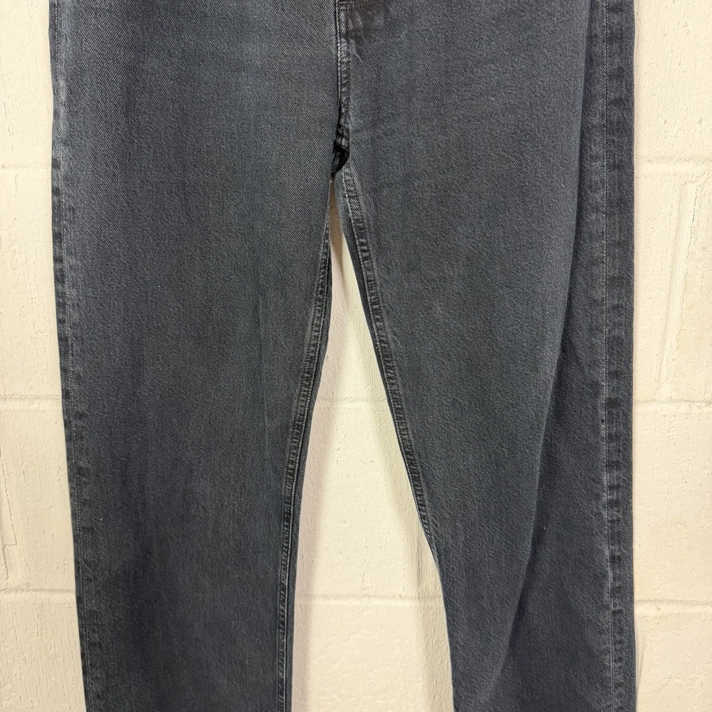 Agolde 90s Pinch Waist Jeans High Rise Straight SZ 28 (Fits 30") Buttonfly Black - Picture 4 of 15